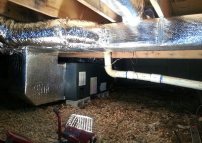 Duct work installed for new HVAC system