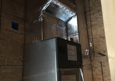 Duct work installed for new HVAC system